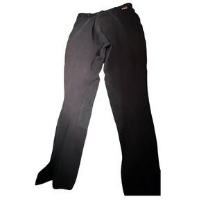 On Course Cotton Naturals Black Equestrian Riding Breeches Womens 28 Long